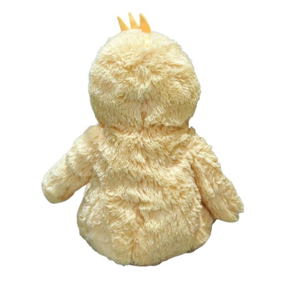 Yellow Duck Plush Easter Stuffed Animal Lovey 11 Inch Stitched Eyes Silver One - Picture 4 of 8